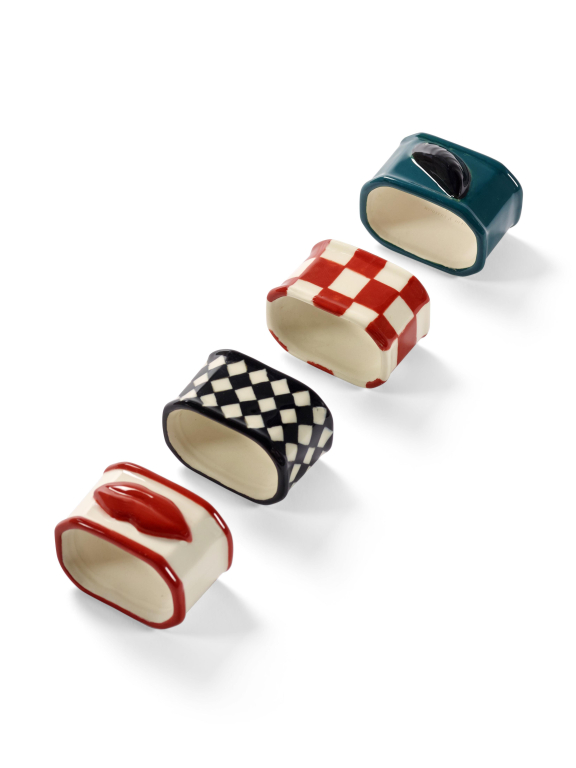 Serax Les Objets Mouleversants by Wouters & Hendrix servetring set van 4