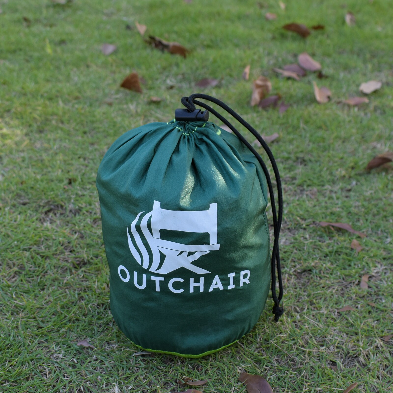 OUTCHAIR Mini Reise Hängematte Hang Out Camping Wetterfest Nylon XL 780 g Leicht Farbe: Grün/dunkelgrün