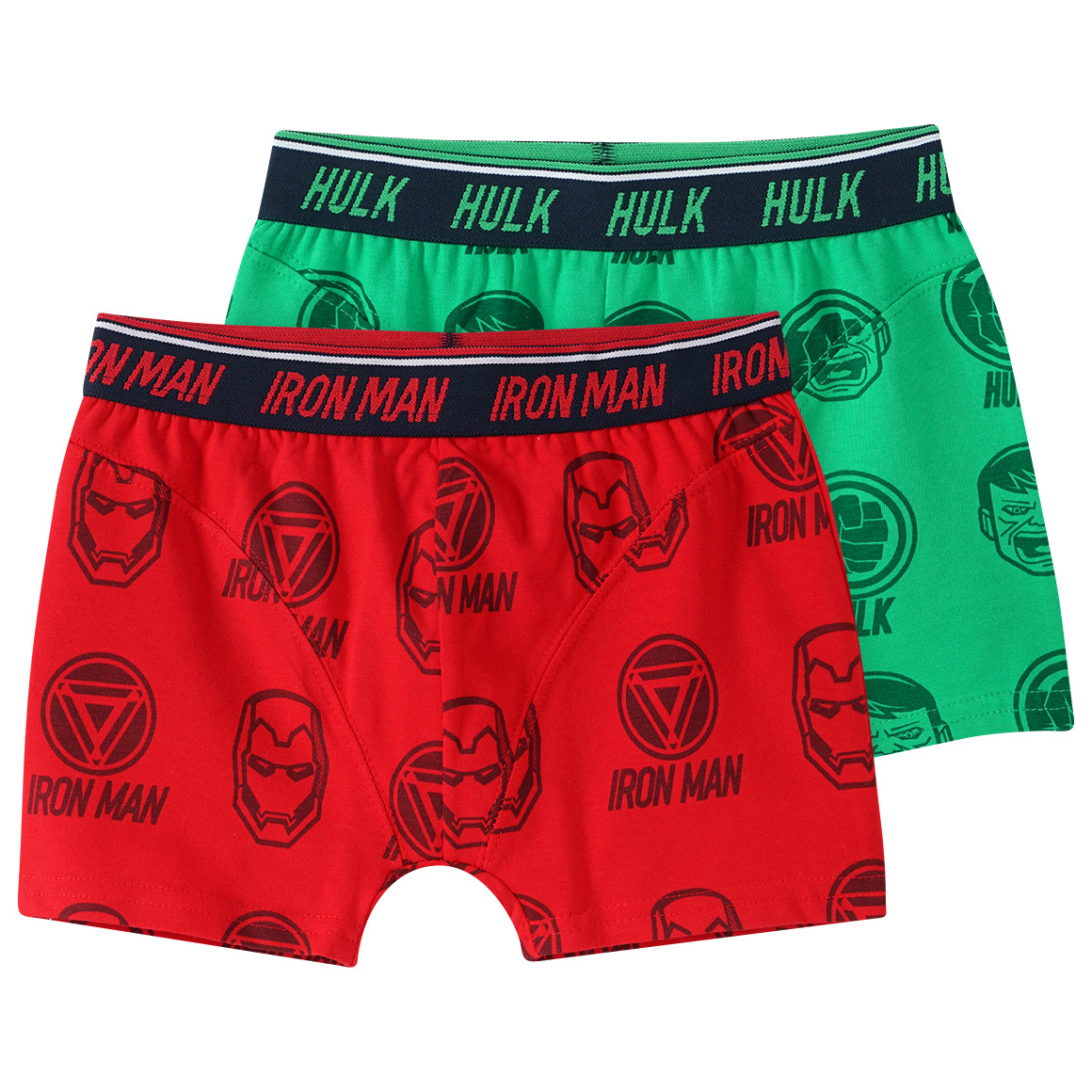 Topolino 2 MARVEL Boxer mit Hulk und Iron Man rot / grün