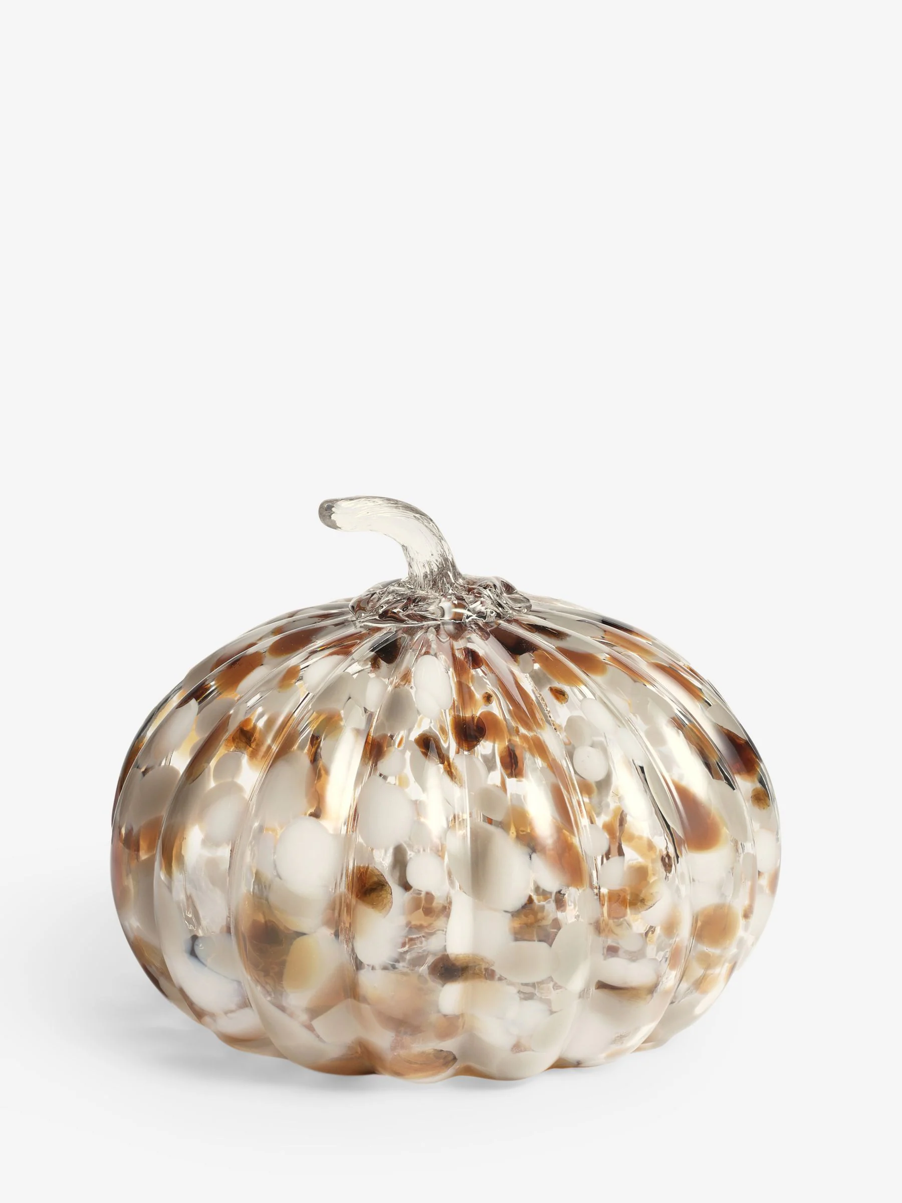 Decoratieve witte pompoen van confettiglas