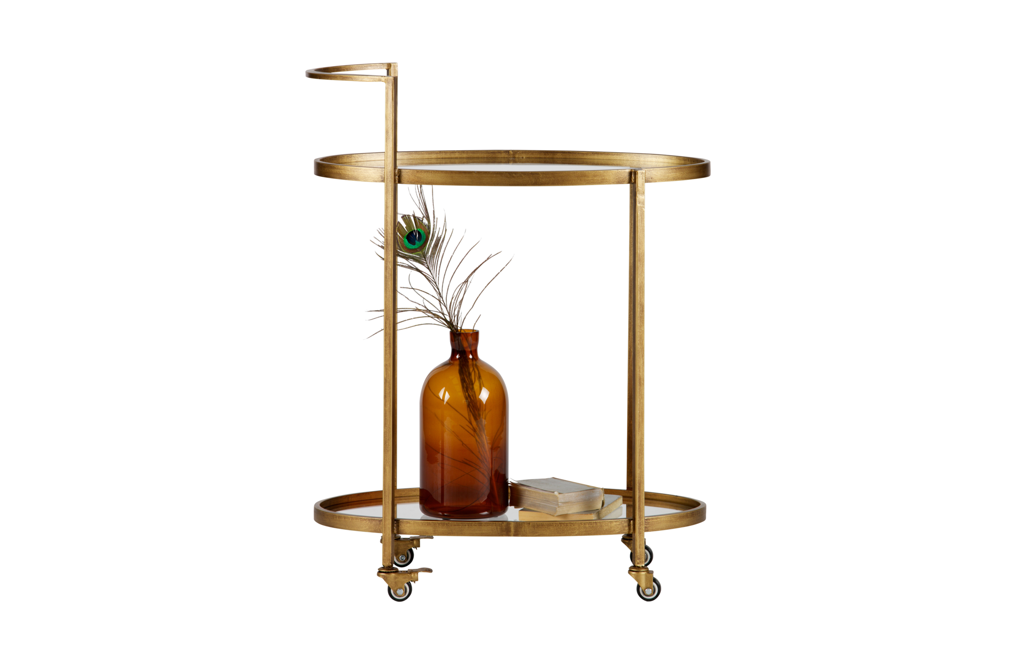 Trolley Push Push trolley metaal antique brass
