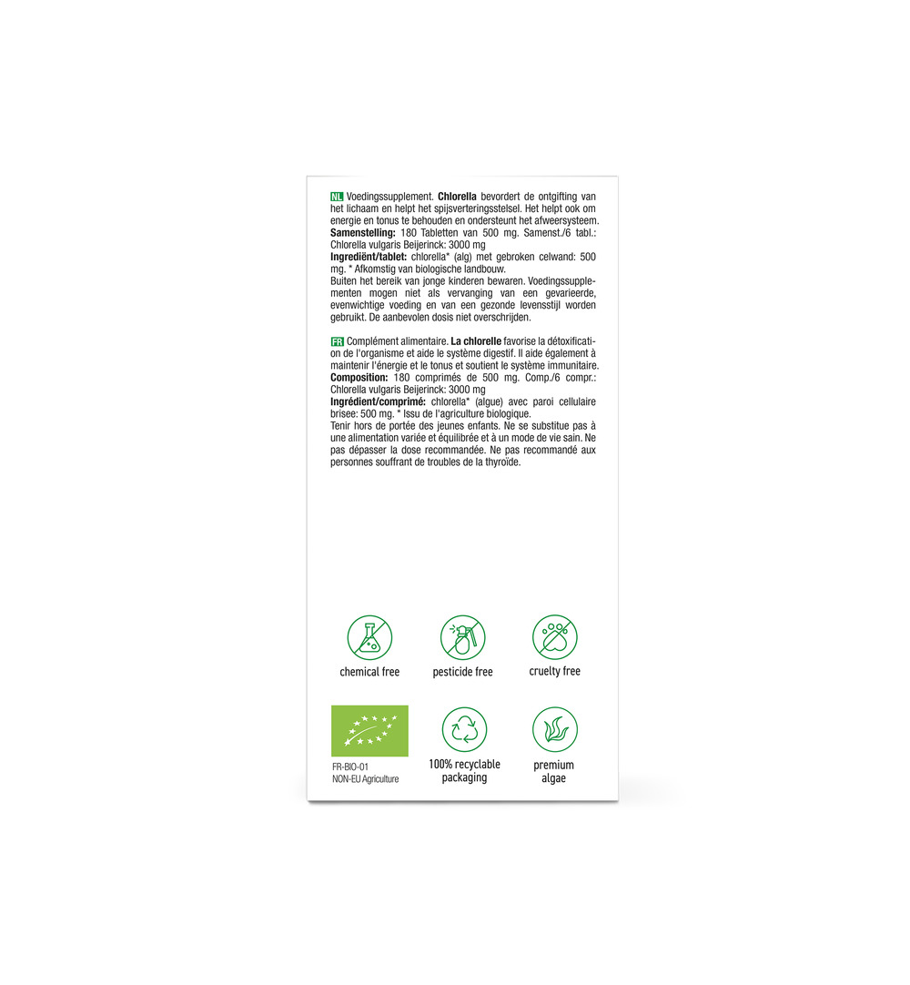 Purasana Chlorella Vegan Bio (180 tabletten)