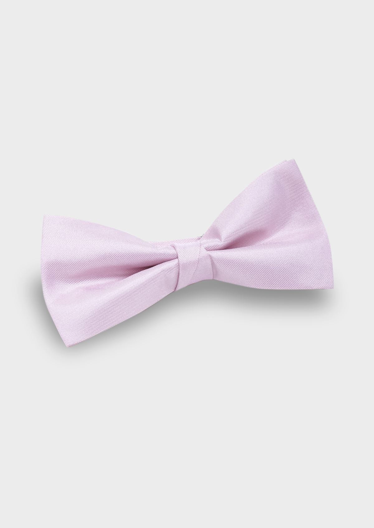 Noeud-papillon en soie unie rose clair