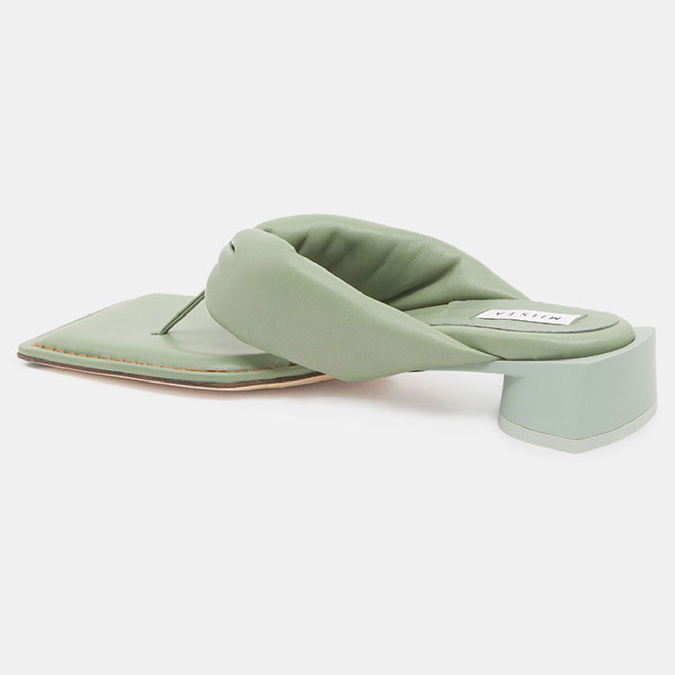 Miista Mules en Cuir vertes