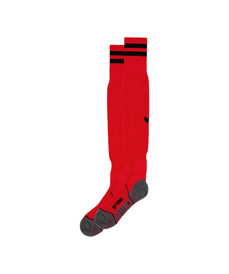 Erima Stutzenstrumpf Stripes Rot Schwarz