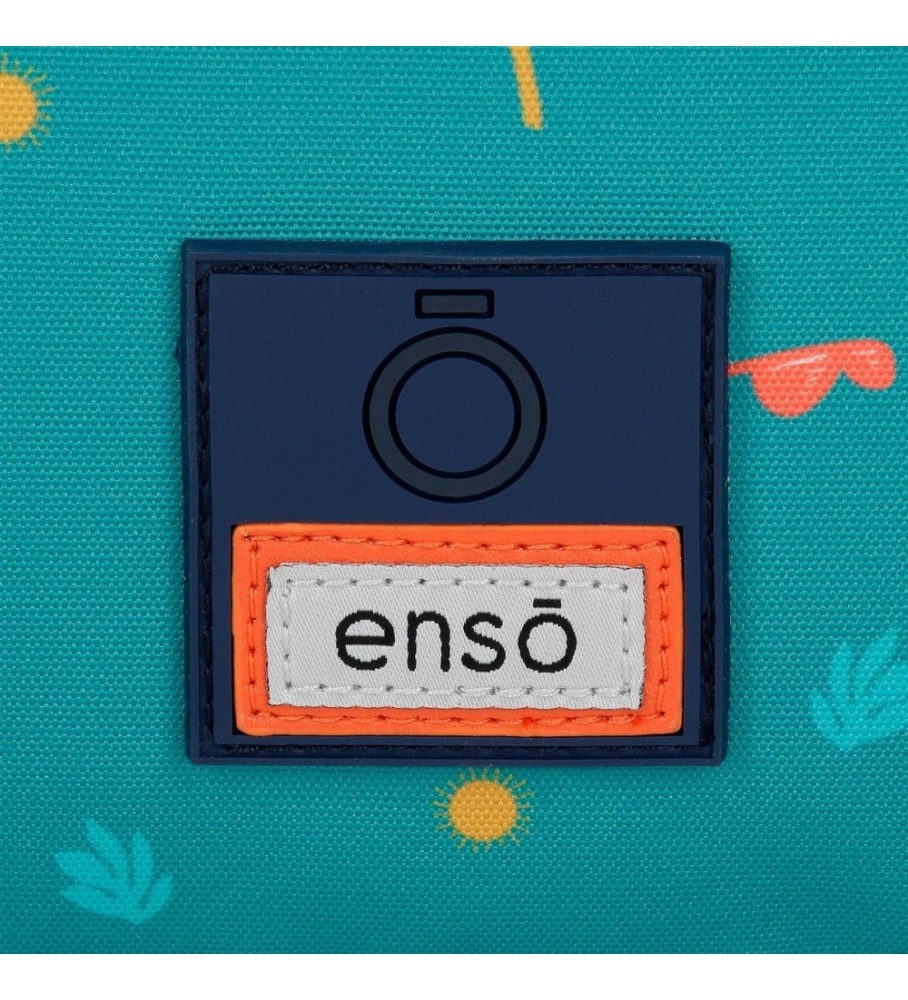 Mochila pequena Enso Enso Dino artista multicolorida