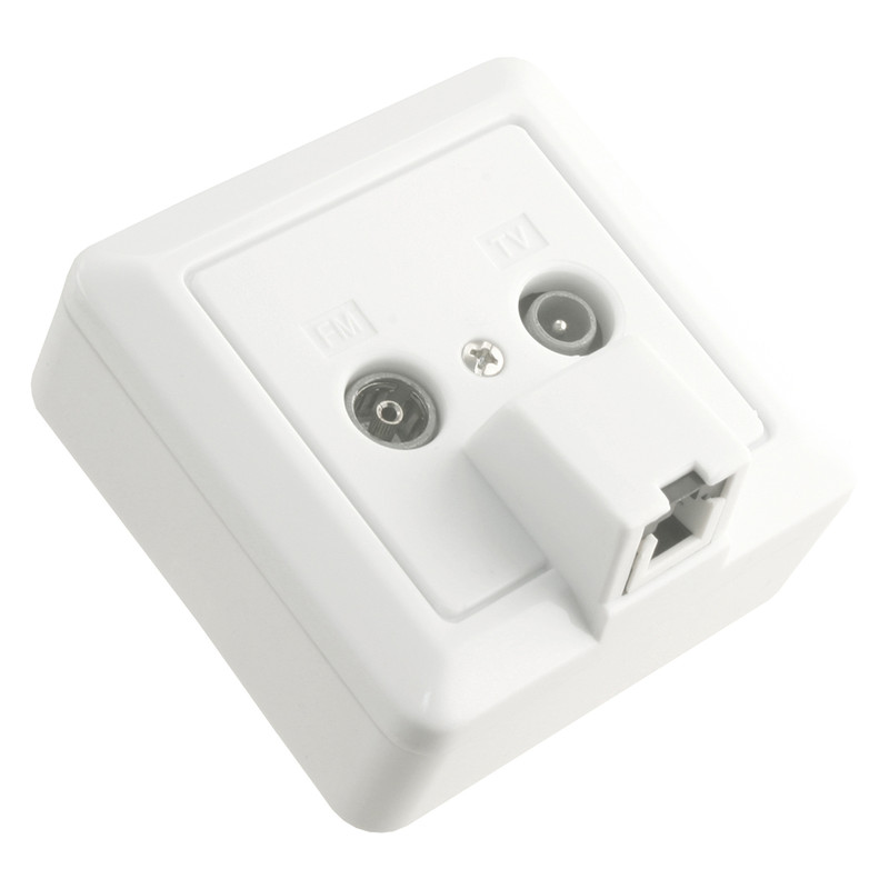 Coax contactdoos CAT3 RTV/RJ45