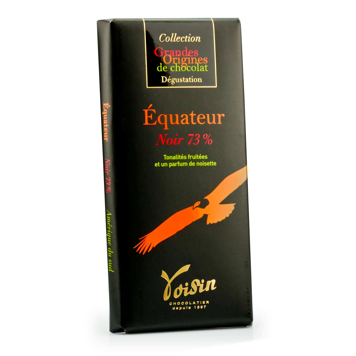 Tablette chocolat noir Equateur 73% - Voisin