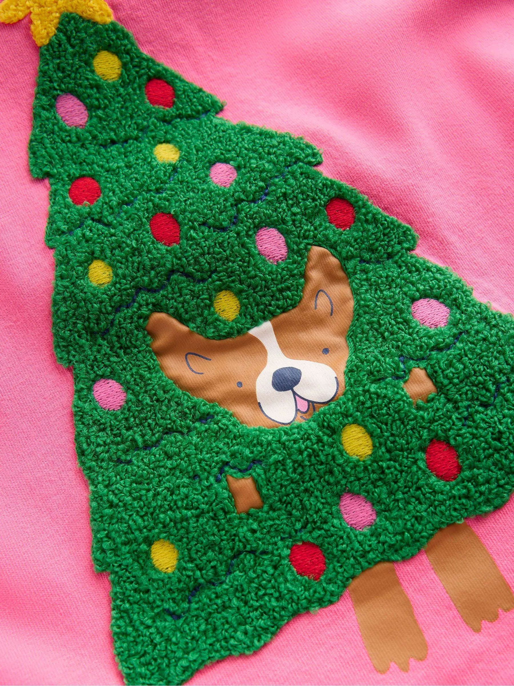 Boden Christmas Long Sleeve Boucle T-shirt