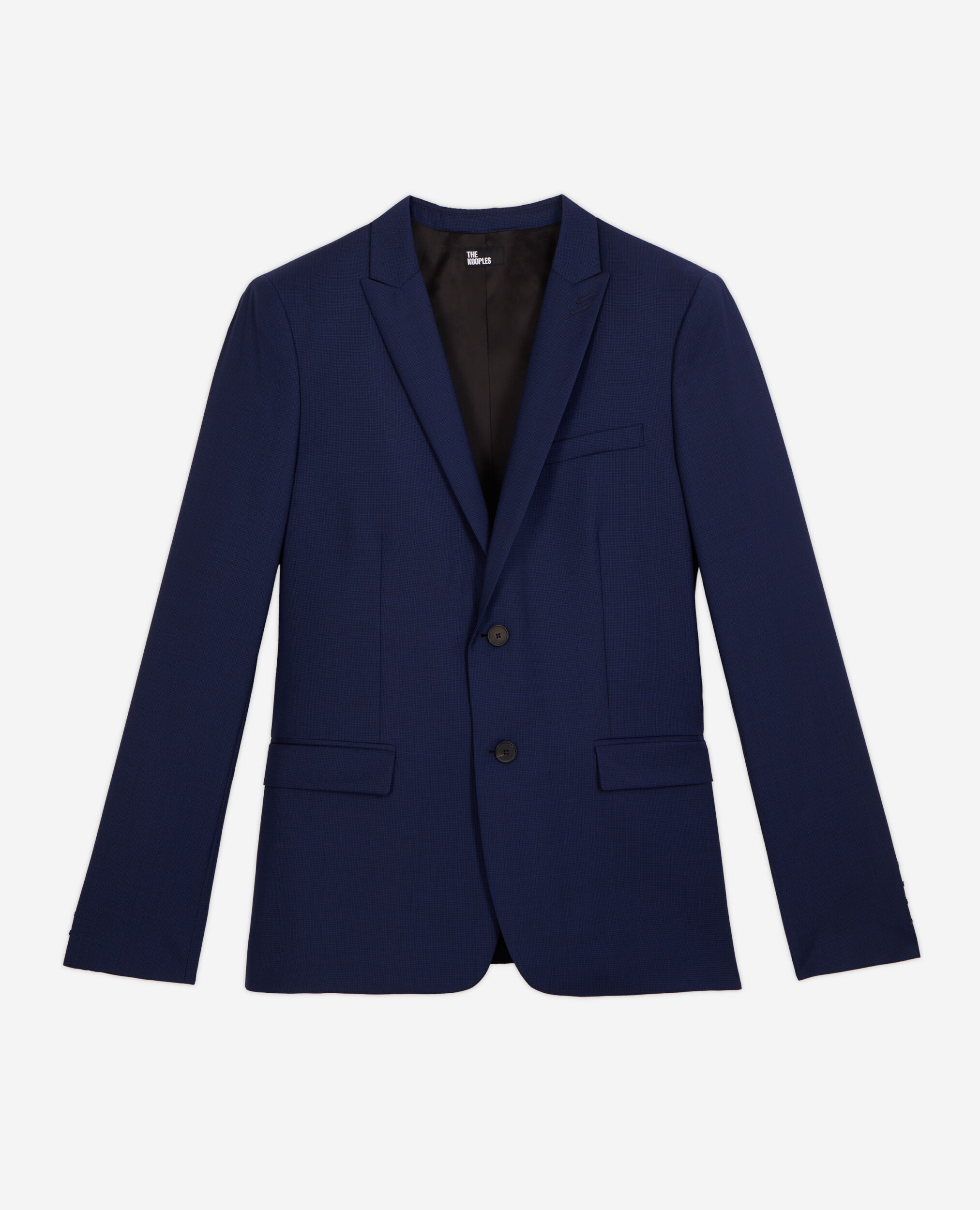 Veste de costume micro motif bleu marine