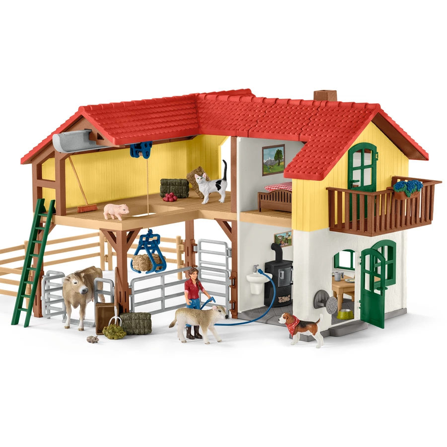 schleich® Bauernhaus mit Stall und Tieren 42407