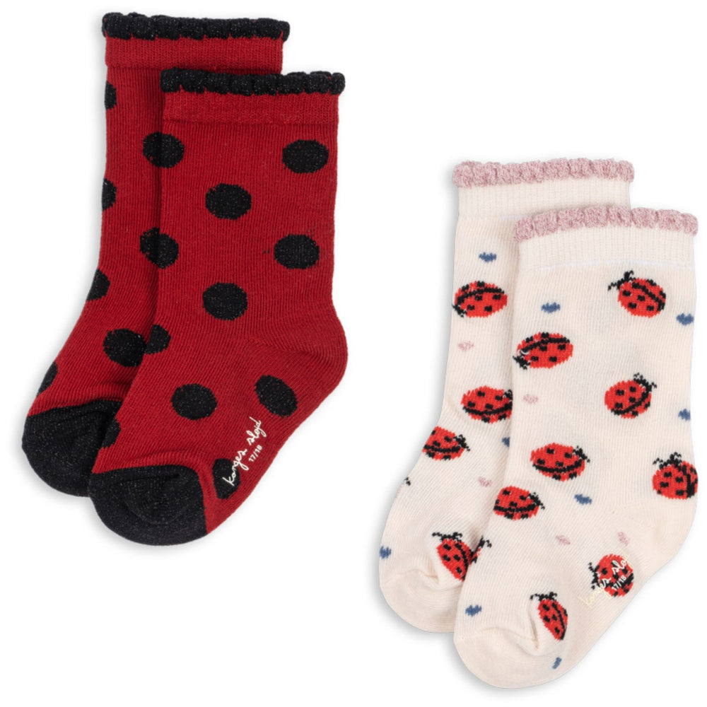 Køb Konges Sløjd Ladybug 2 Pak Ladybug Jacquard Strømper