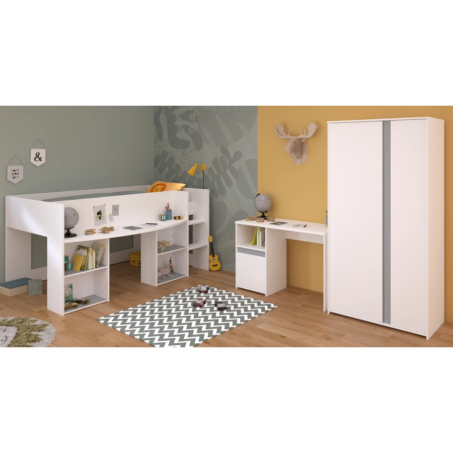 Parisot Kinderzimmer Set 3tlg Pirouette 13  Weiß Weiß