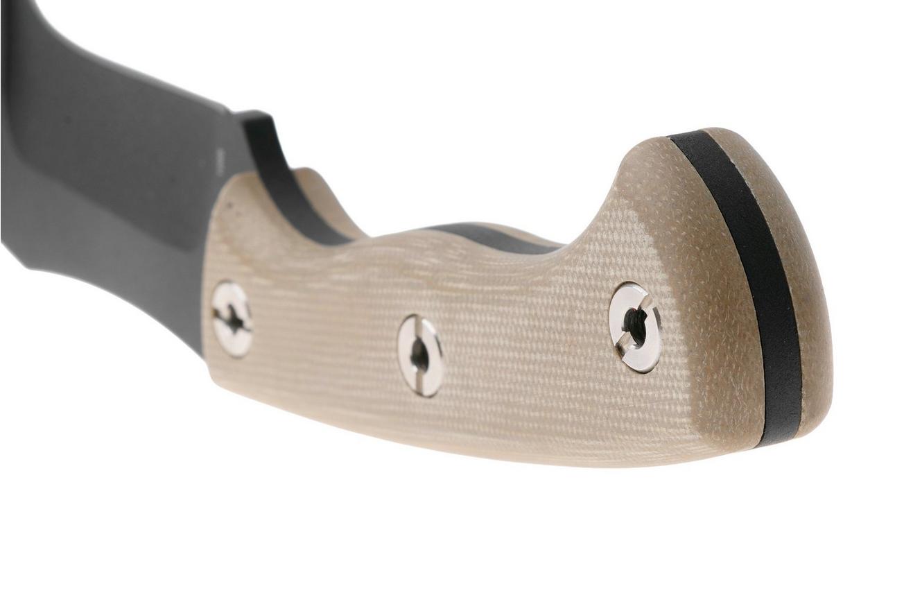 Böker Plus Tracker 2.0 02BO114, Black 1095 Carbon Steel, Brown Micarta survivalmes, Dave Wenger design