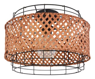 GINA Deckenlampe braun, schwarz 15668D, D/H: 35 x 24,5 cm, Metall, Holz