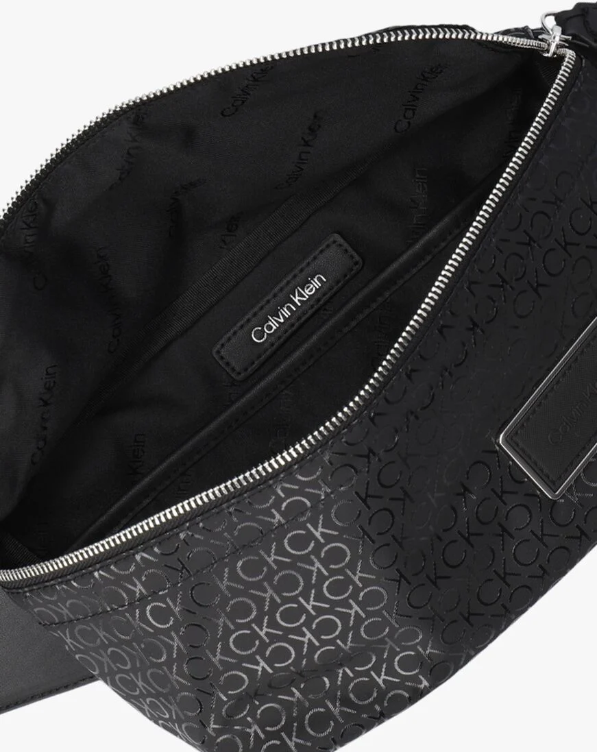 CALVIN KLEIN zwarte calvin klein schoudertas ck elevated waistbag mono