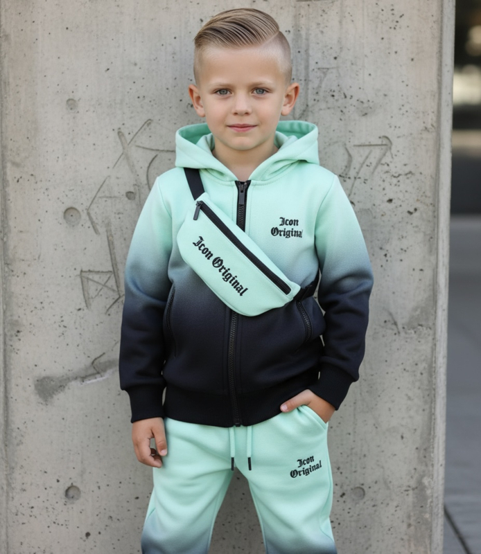 Icon zipped fade set - mintgroen