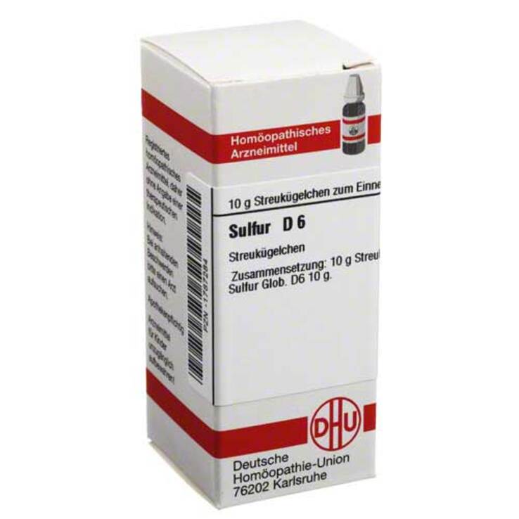 DHU Sulfur D 6 Globuli, 10 g