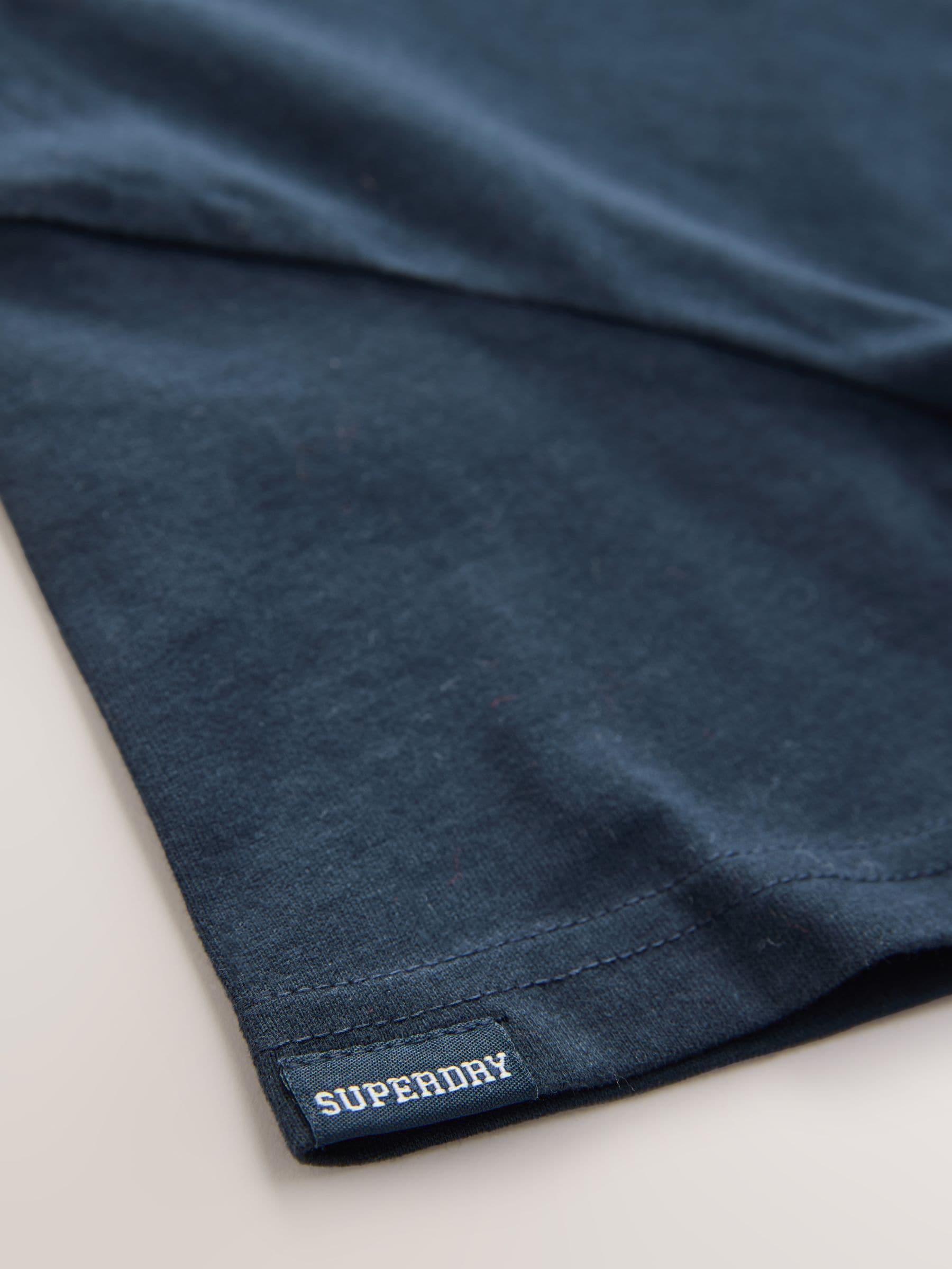 Marineblauw/wit - Superdry T-Shirt and Check Trouser Set