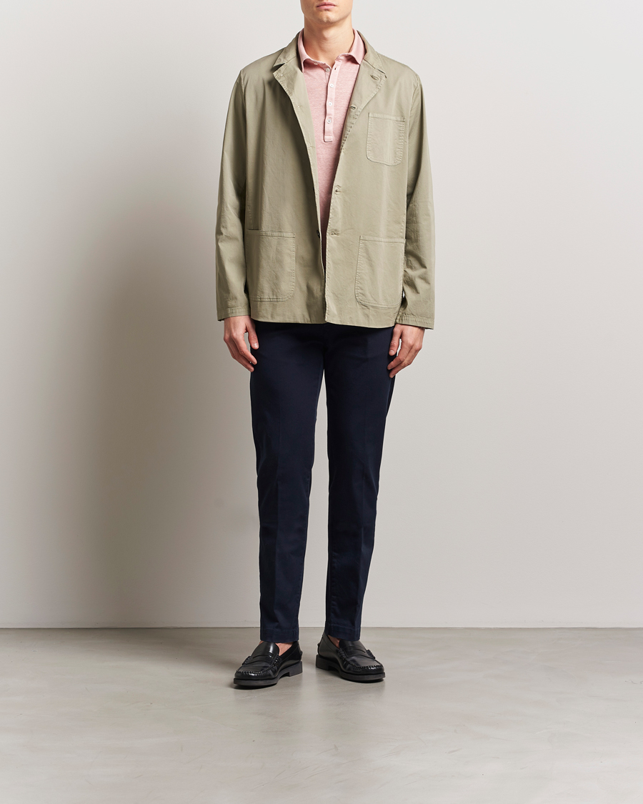 Massimo Alba Winch Cotton Trousers Navy