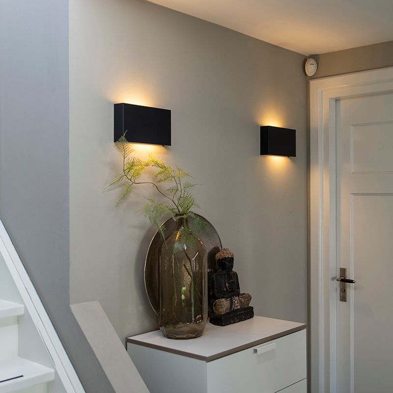 Smart wandlamp zwart 24 cm incl. 2 Wifi G9 - Otan
