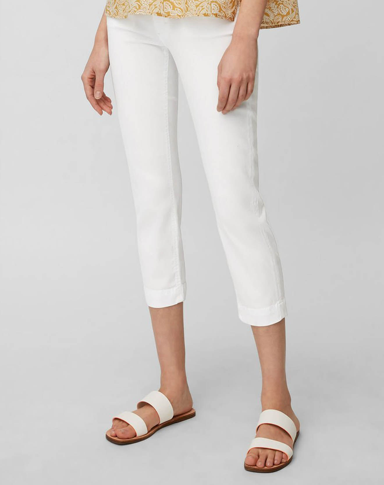 Marc O'Polo Pantalon slim crop Lulea blanc