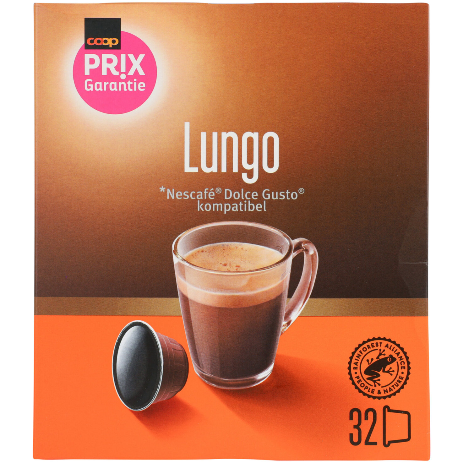Prix Garantie Lungo Nescafé Dolce Gusto kompatible 32 Kapseln