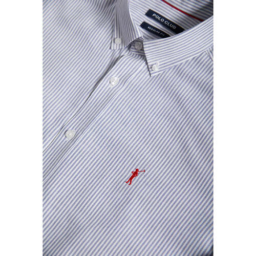 Polo Club - RIGBY GO SHIRT STRIPES OXFORD Azul