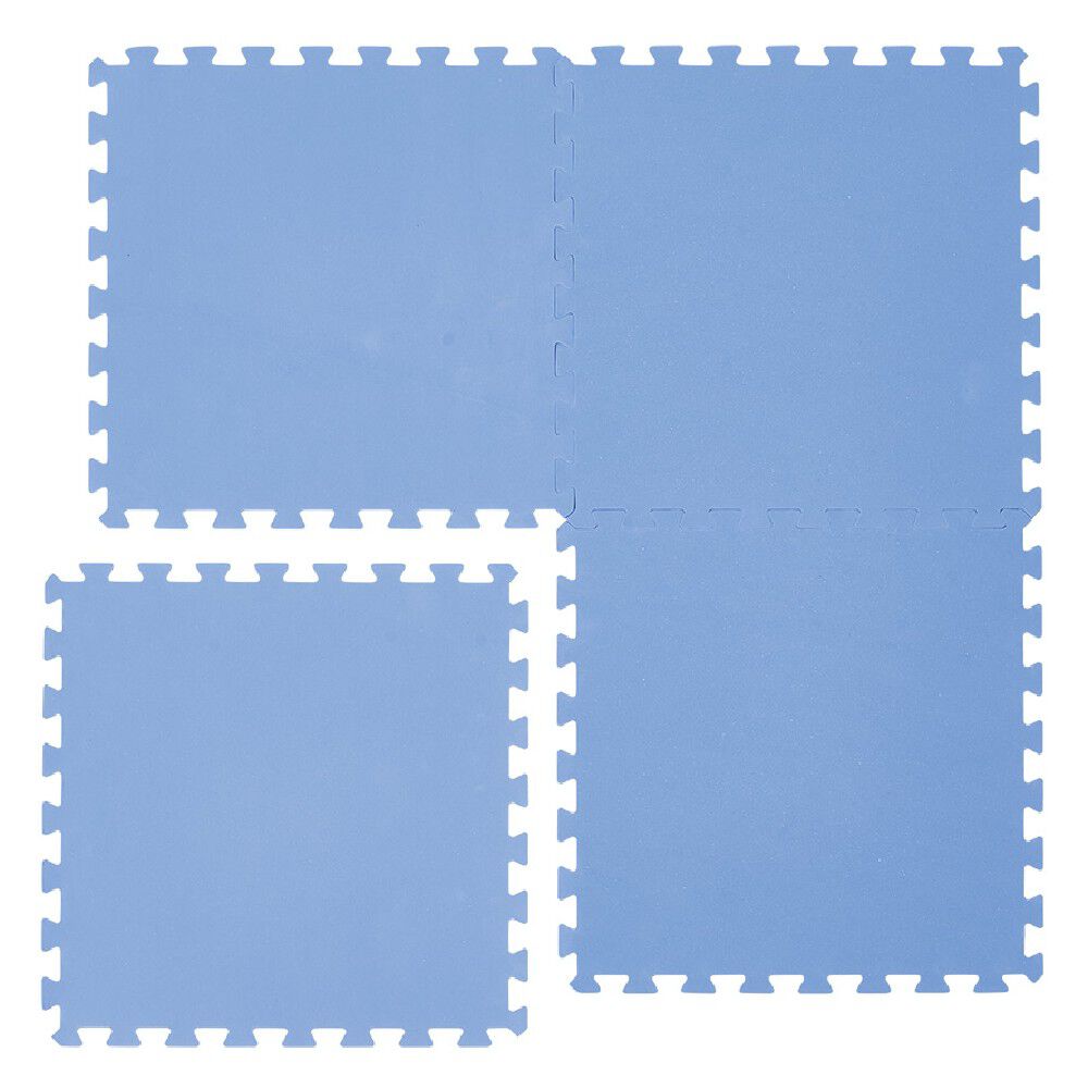 Lot de 8 dalles de protection 50x50 bleu