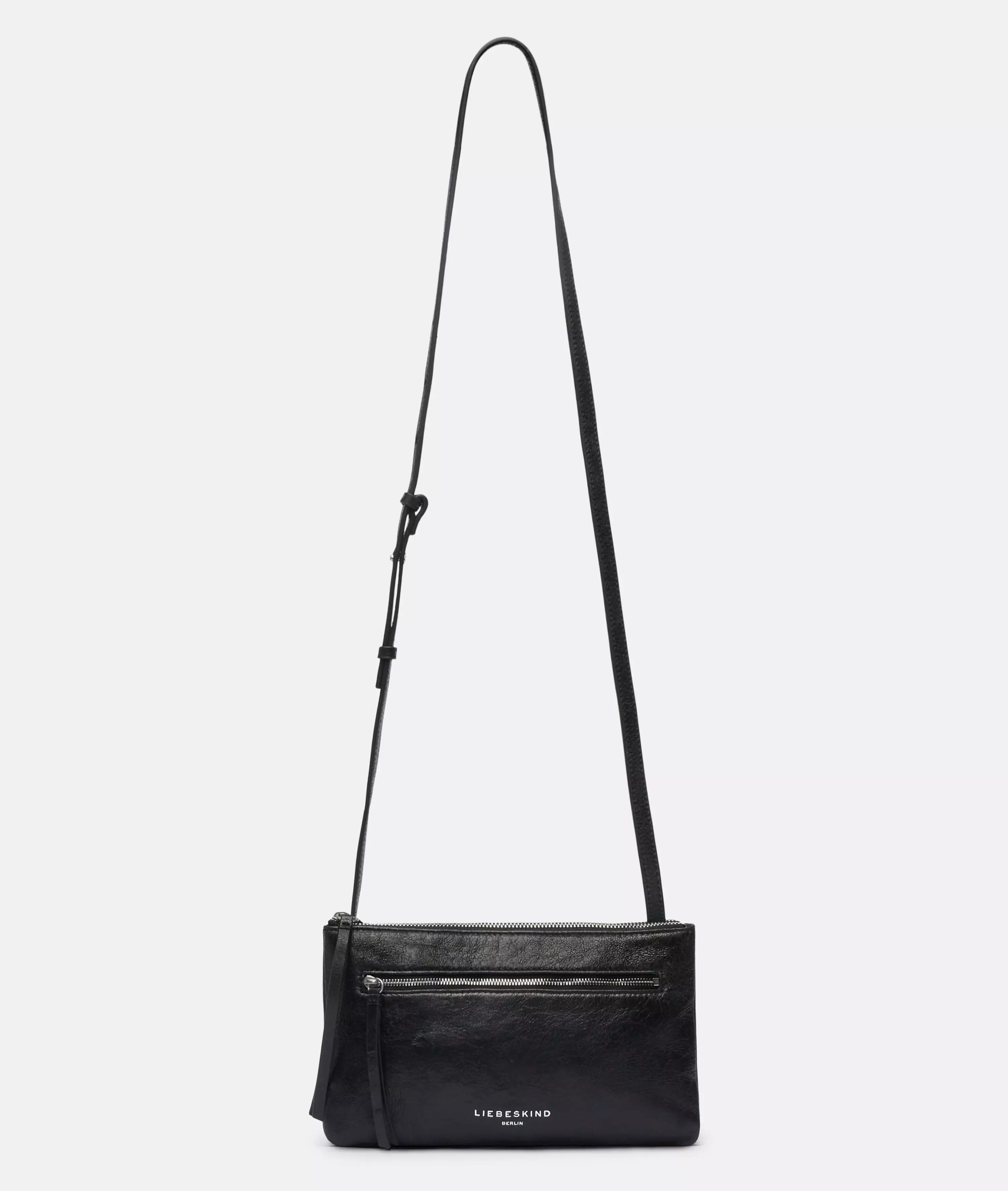 Crossbody Handy shoulder bag in soft lamb leather with crinkle effect