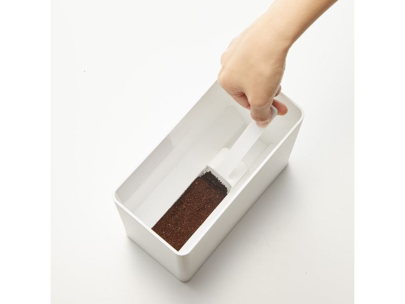 Yamazaki Vorratsdose Tower 1.6 l, Weiss Luftdichte Kaffeedose