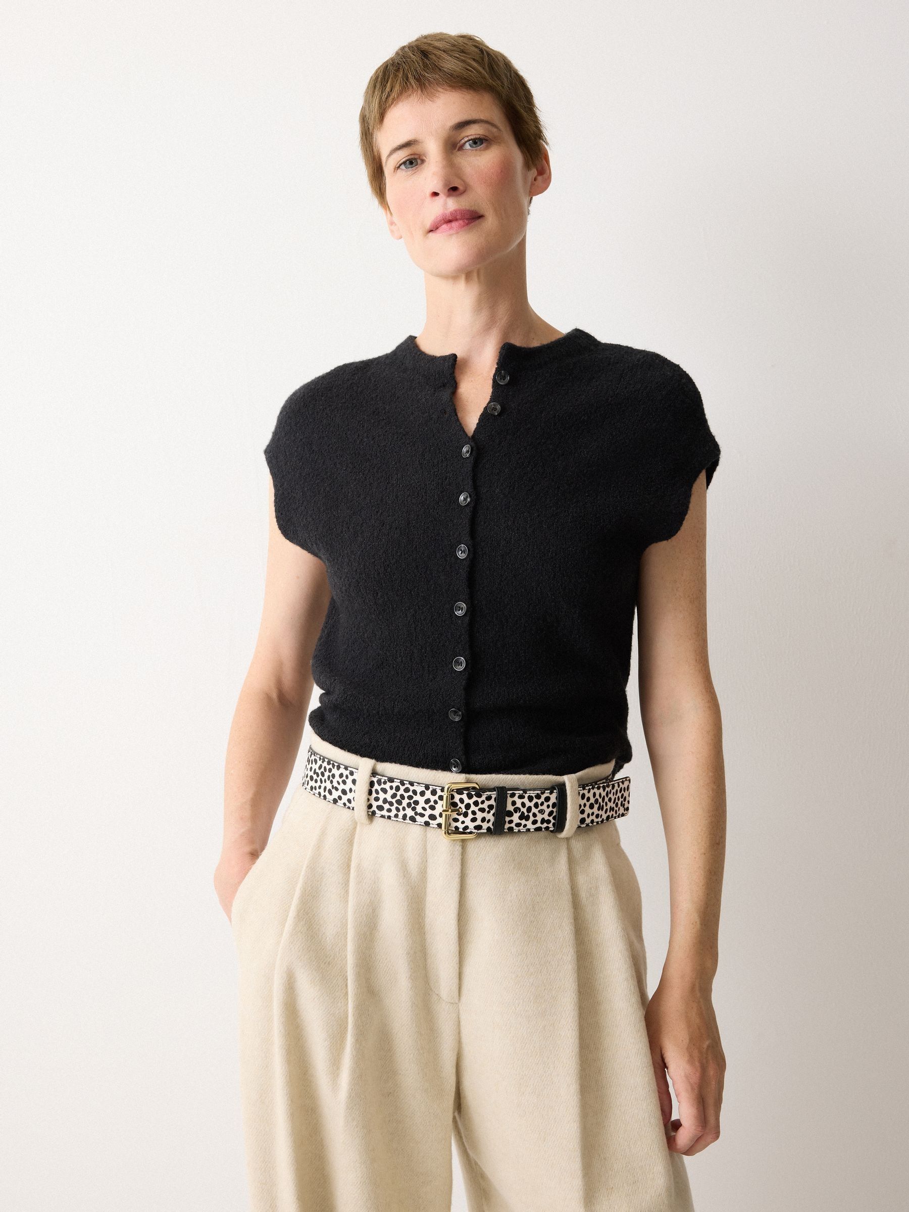 Jigsaw Polka Dot Calf Hair Belt
