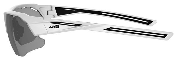 Lunettes AZR GALIBIER Blanc / Noir Ecran Gris Miroir
