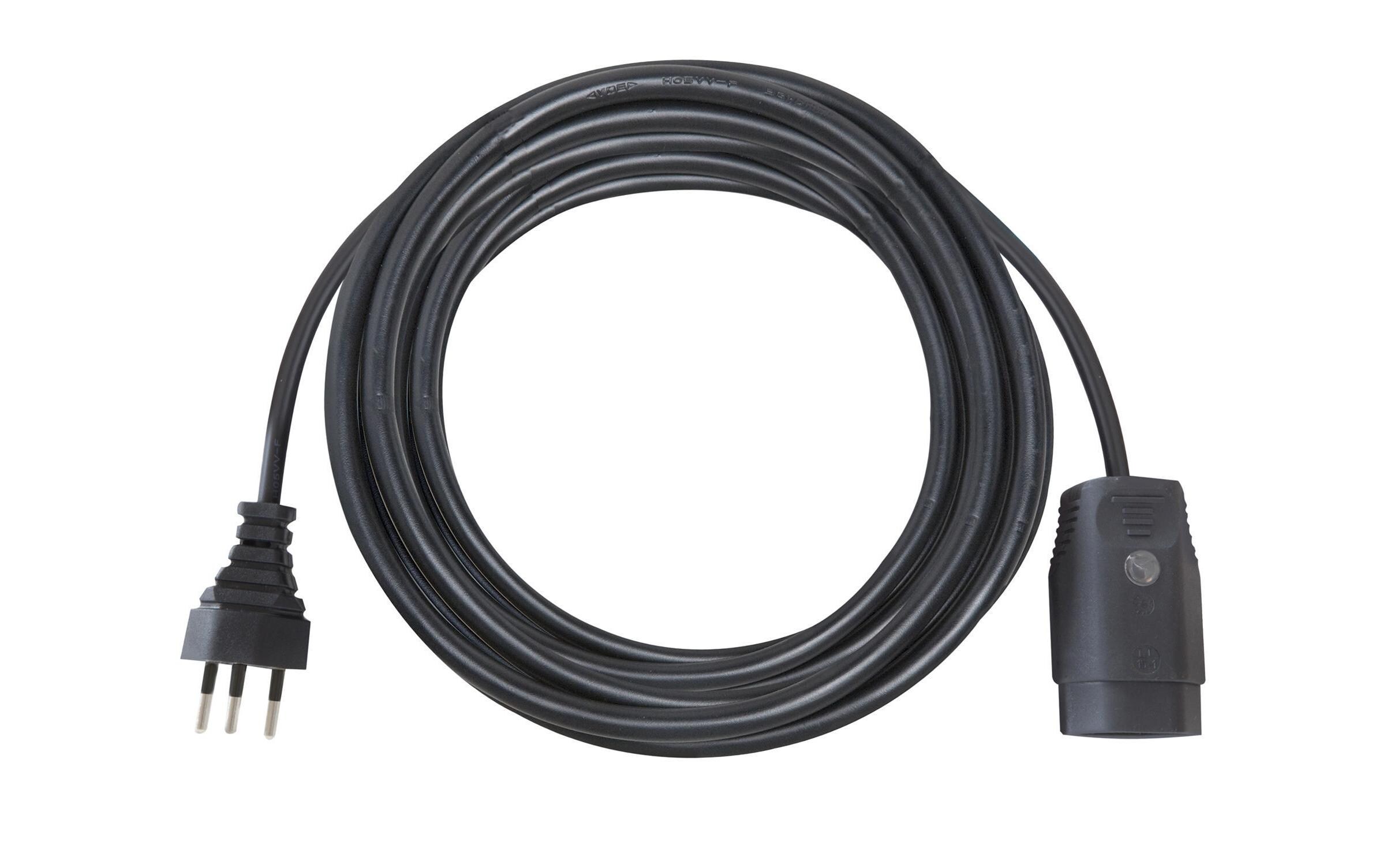 Verlängerungskabel 10 m T13-T12T12-Stecker, T13-Kupplung, 10 m, schwarz