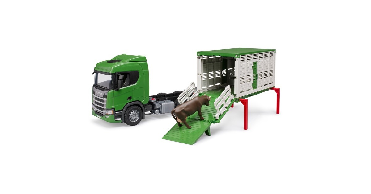 bruderScania Super 560R Veetransportwagen met 1 koe Modelvoertuig  (03548)