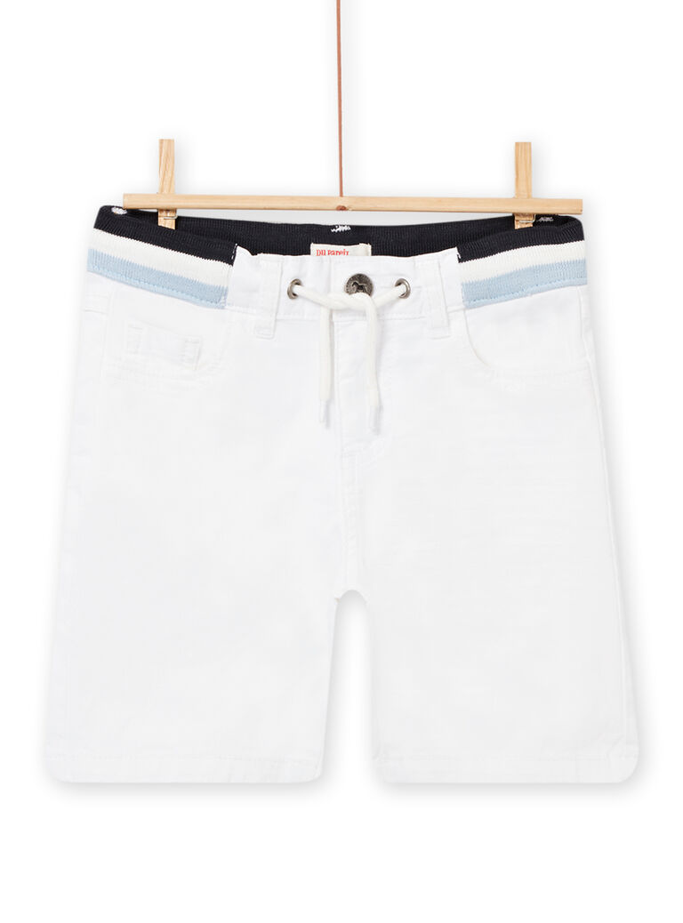 Bermuda blanc enfant garçon