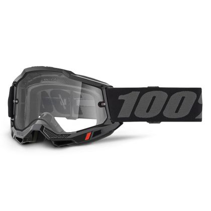 Masque cross 100% ACCURI 2 ENDURO MOTO Noir - Clair 2025 - Noir
