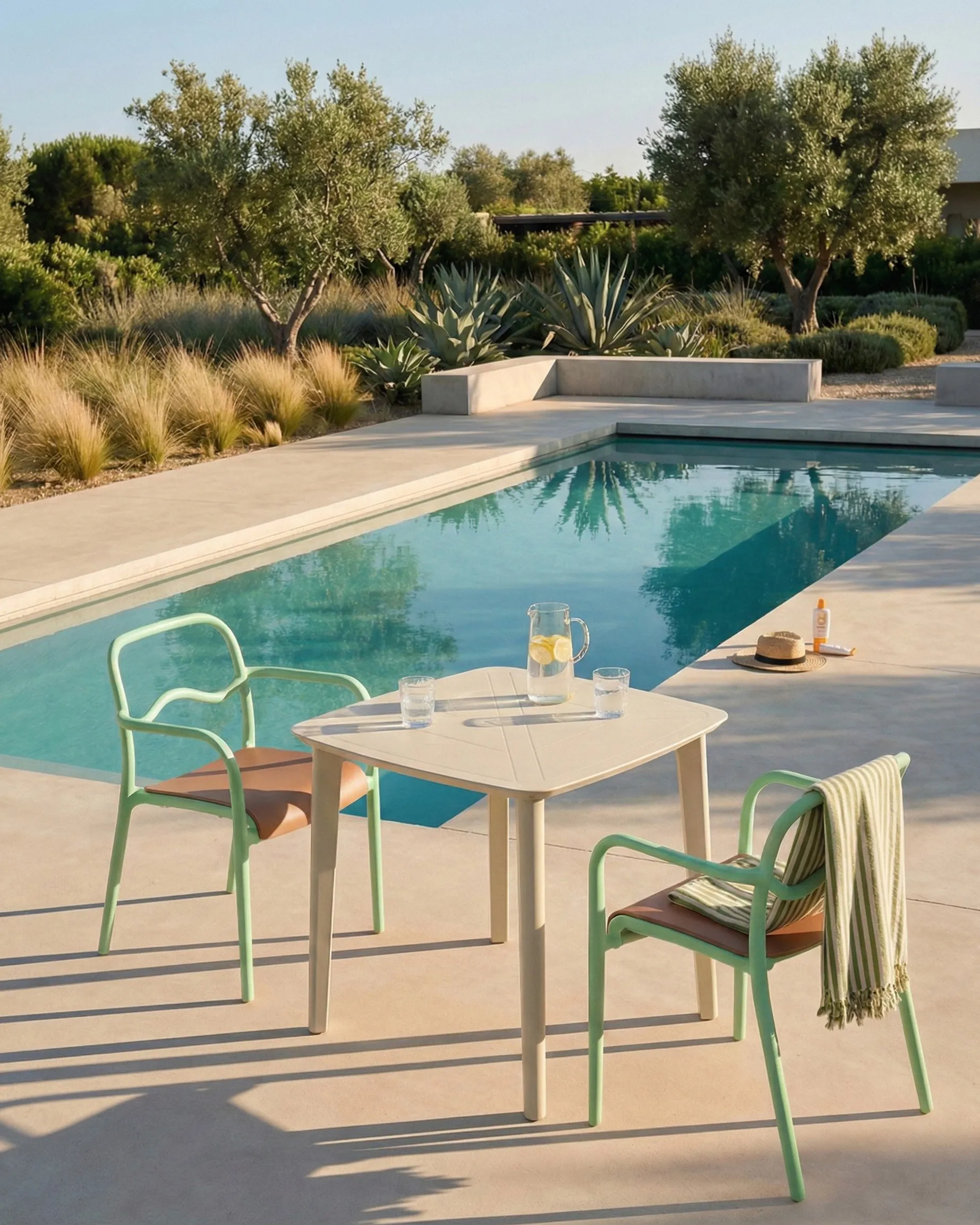 Set van 2 tuinstoelen THASOS Synthetisch materiaal Groen