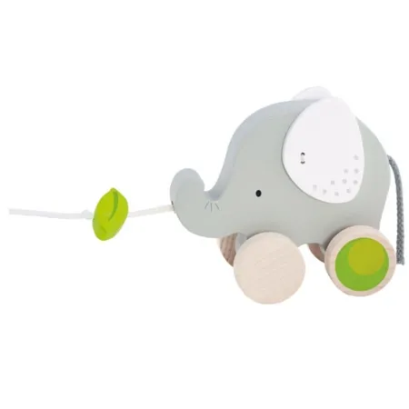 goki Ziehtier Elefant mit Blatt