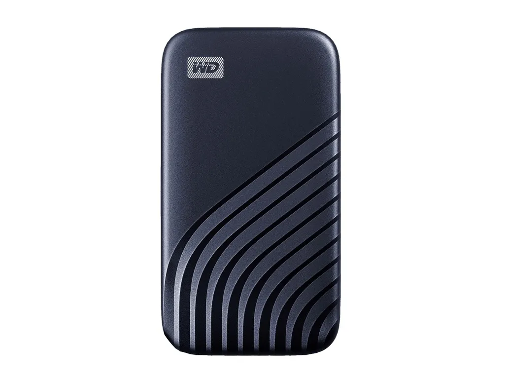 WD My Passport SSD WDBAGF0020BBL - SSD - krypteret - 2 TB - ekstern (bærbar) - USB 3.2 Gen 2 (USB-C stikforbindelse) - 256-bit AES - midnatsblå