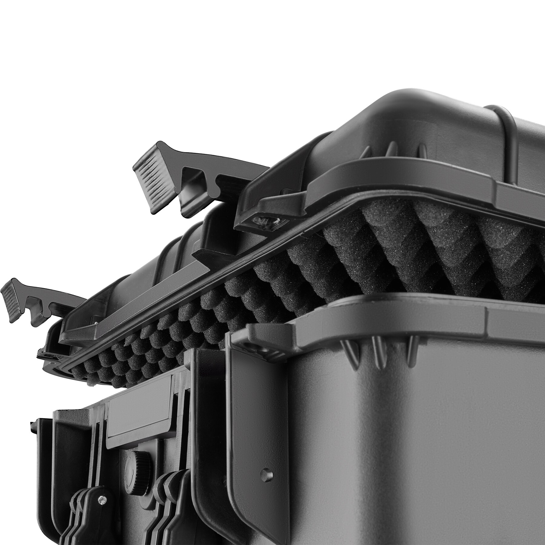 tectake® Transportkoffer, aus robuster Hartschale mit 3 dicken Schaumstoffeinlagen, in verschiedenen Größen erhältlich, wasserdicht und temperaturbeständig, 34,5 x 23 x 56 cm
