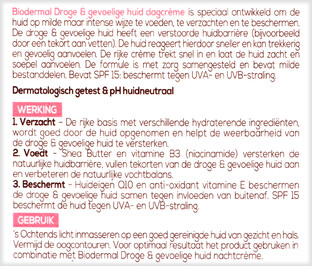 Biodermal Dagcrème voor de Droge & Gevoelige Huid 50ML