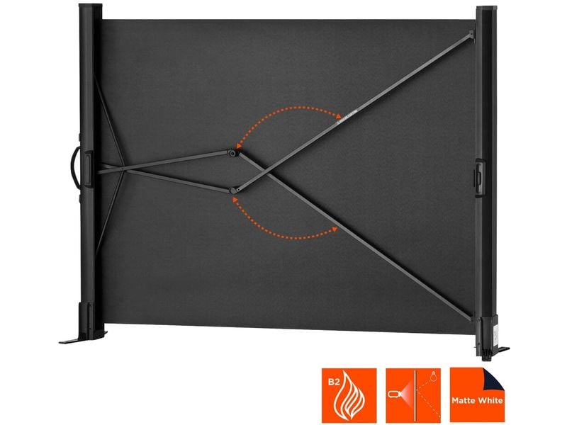 Celexon Tischleinwand 102x76 cm 4:3 Leinwand, 102 x 76 cm, manuell, Gehäuse schwarz
