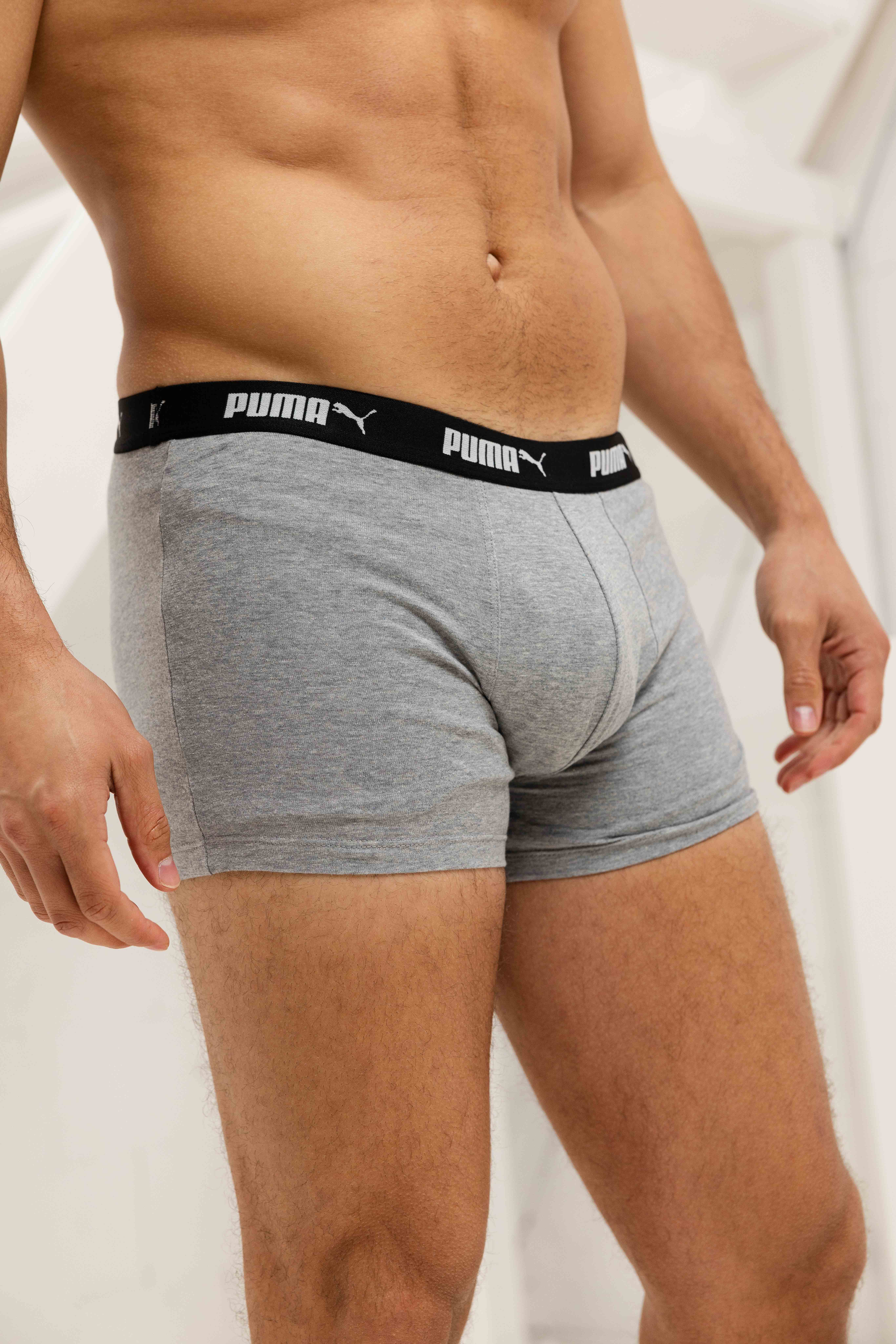 Puma Promo Printed Boxershort Heren 4-Pack Zwart Combi