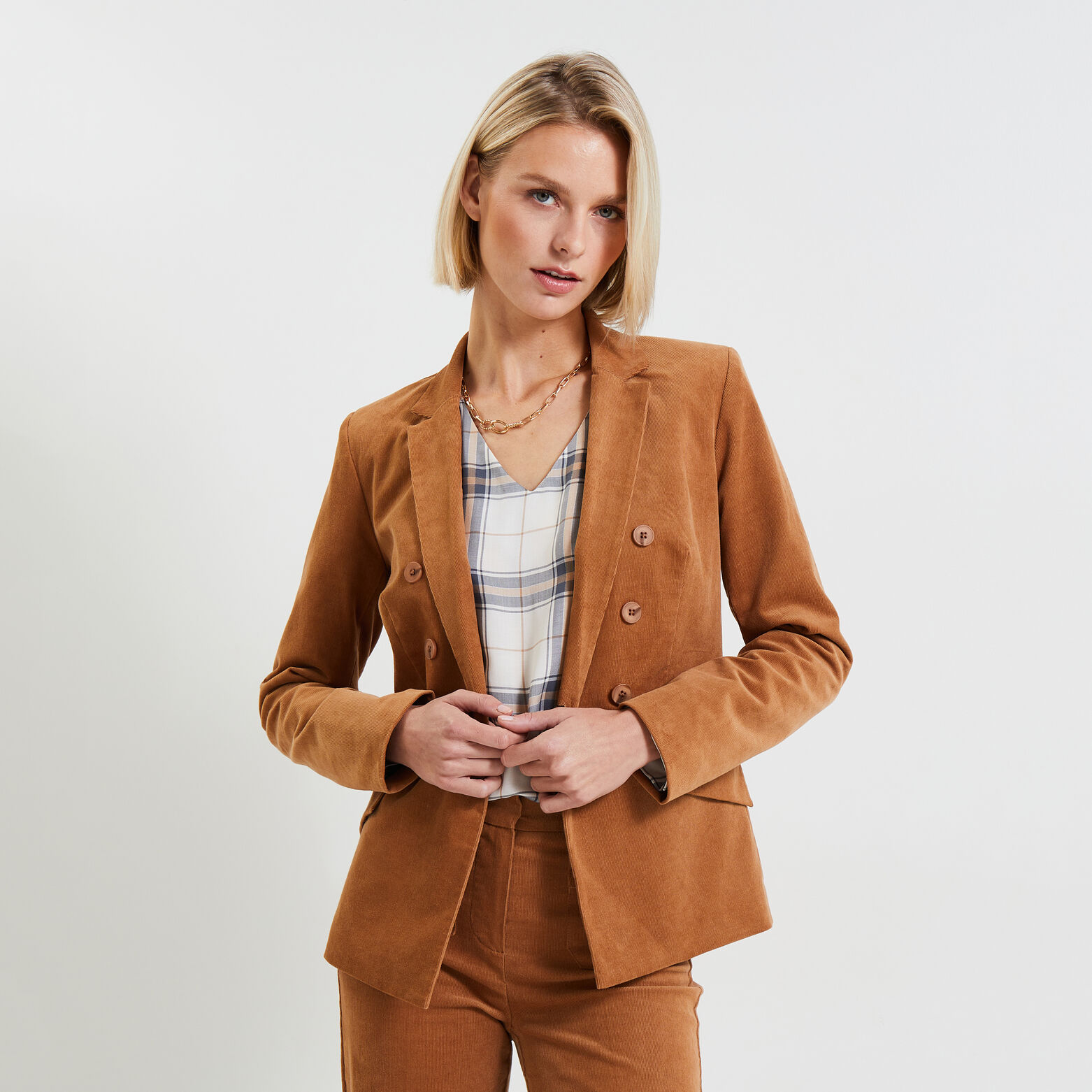 Veste blazer velours femme