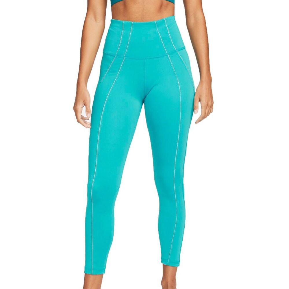 Nike Legging Turquoise Femme Nike 7/8 Lurex