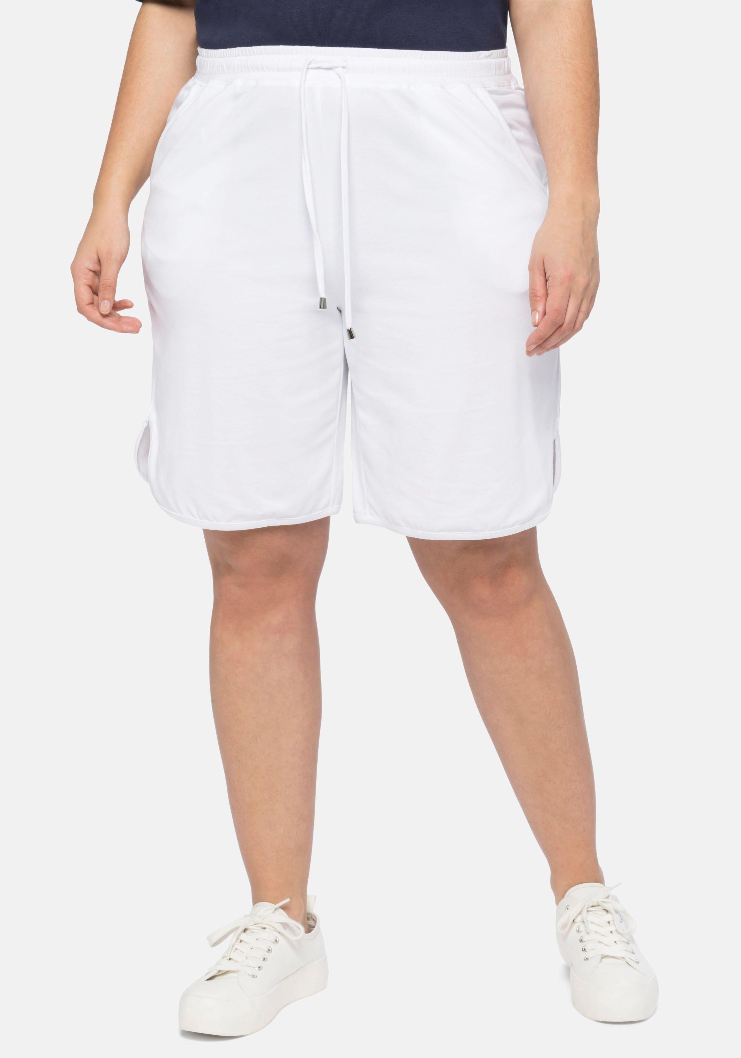 Jersey-Bermudas mit Schlupfbund und Tunnelzug