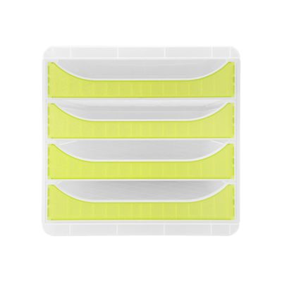 Exacompta Chromaline BigBox - Module de classement 4 tiroirs - vert transparent
