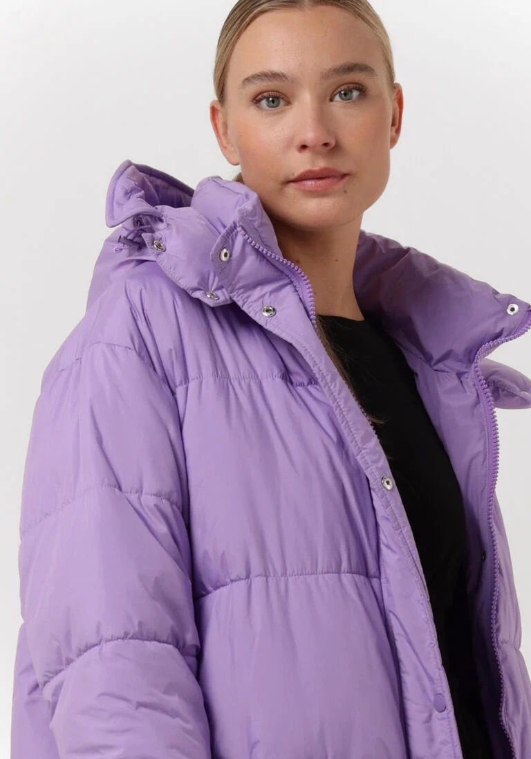 NOTRE-V lila notre-v gewatteerde jas puffer long