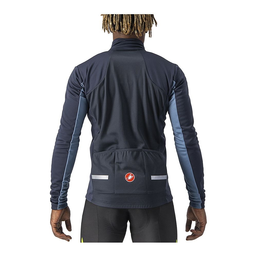 Castelli MORTIROLO 6S - Veste Homme savile blue/steel blue/silver